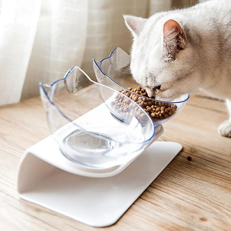 Double Kitty Bowl With Stand